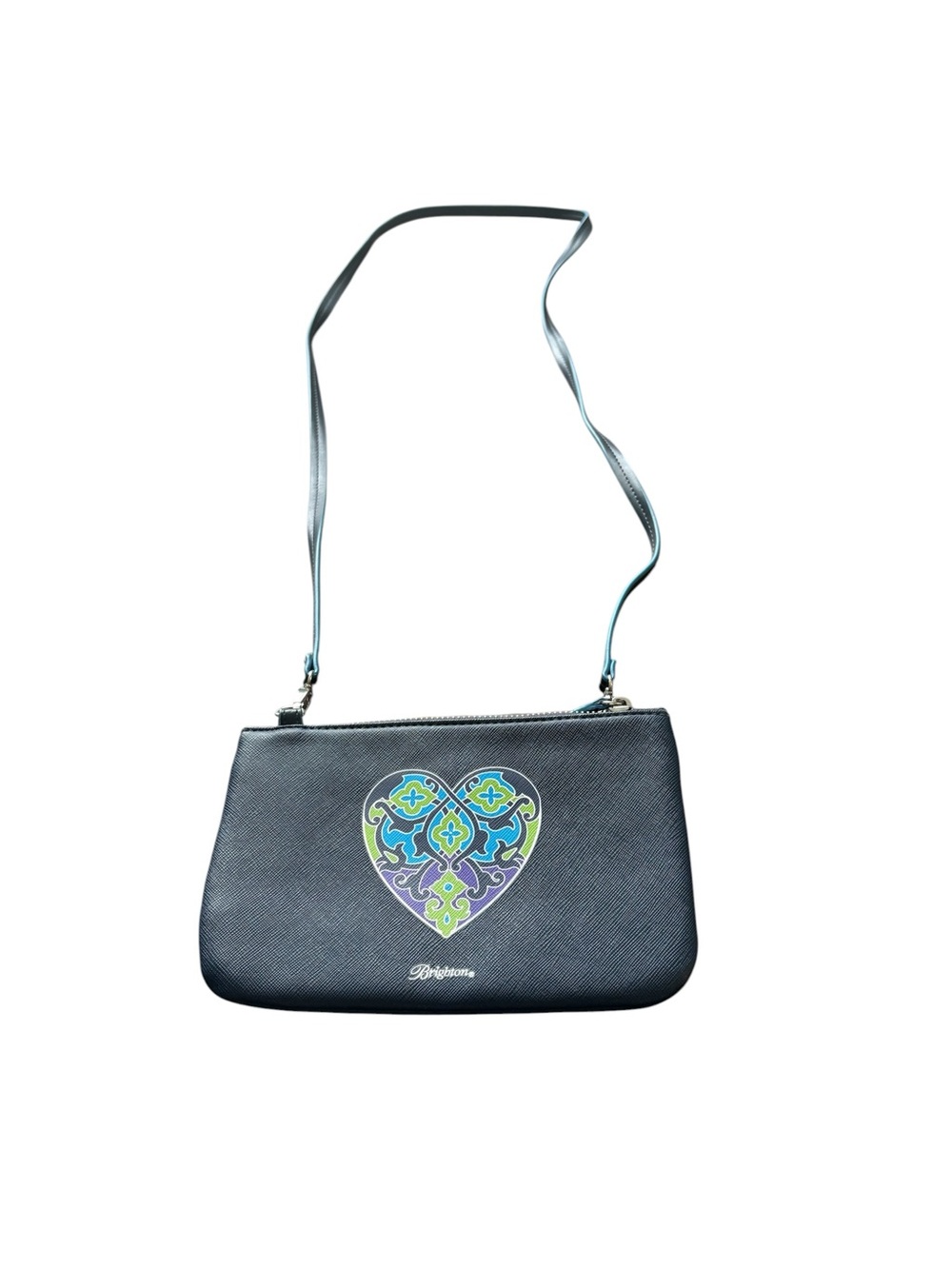 Brighton Navy Heart Crossbody